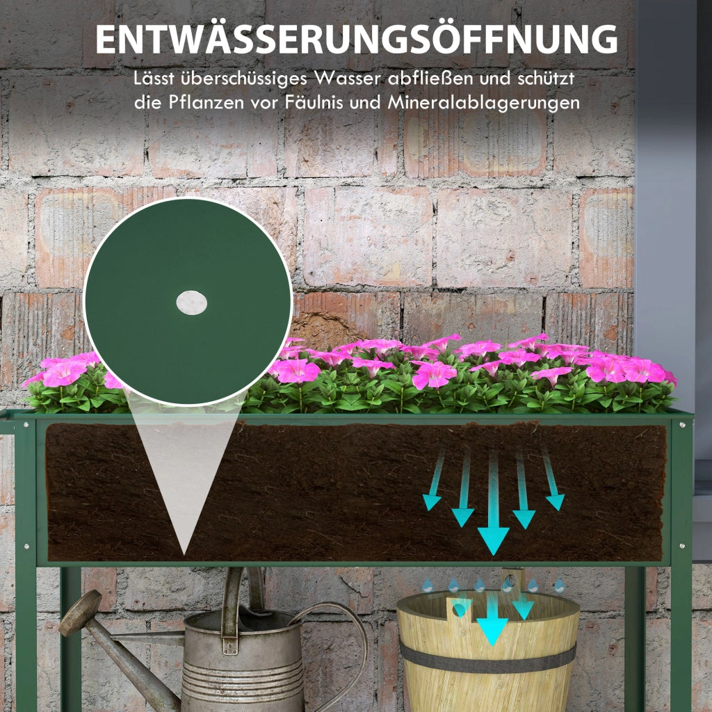 Vaso per piante da giardino ¨C zephmum ¨C Verde 109x44x80 cm