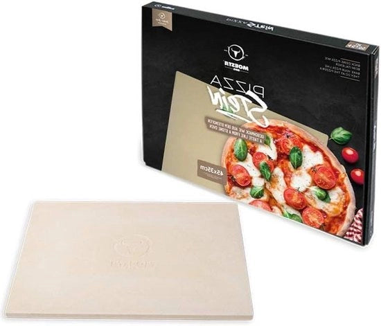 Pietra per pizza No. 1 - Quadrata 45 x 35cm - Pietra cordierite - Pizza italiana per griglia - resistente al forno