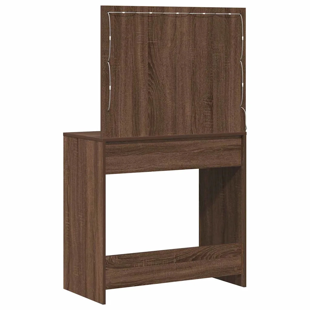 Tavolo da Trucco con cassetto Rovere Marrone 78,5 x 41 x 135 cm