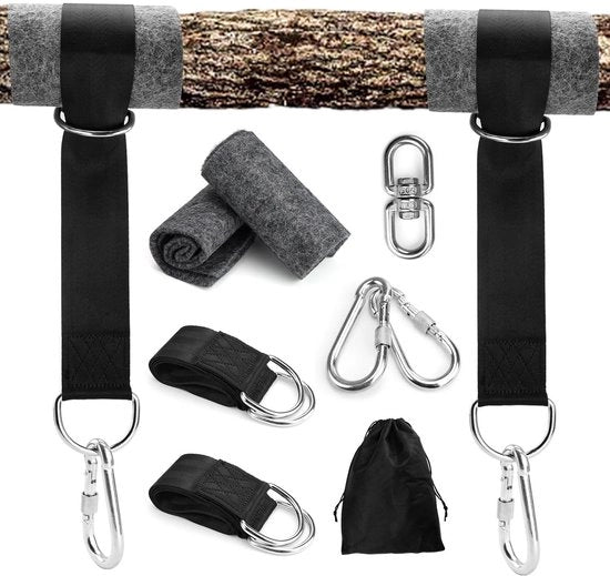 Bevalligazione schiacciante - Set di appendi oscillante - Duraturo e resistente - 90 cm - Bevalligazione sedile oscillante - Fino a 500 kg - Adatto per oscillanti a sbarre...