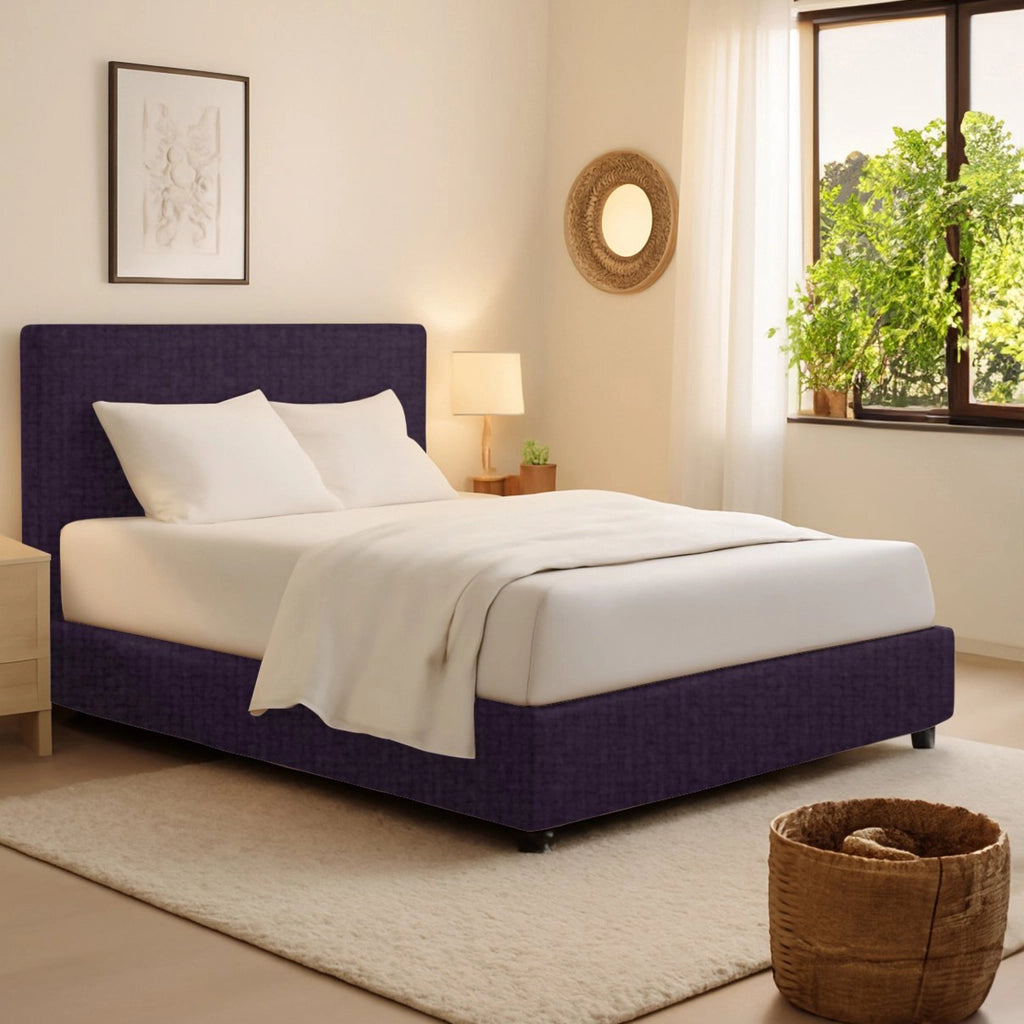 Bracknell, Letto Singolo Sfoderabile Made in Italy, Viola