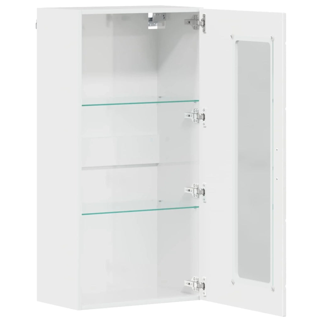 Armadio in Legno Bianco Lucido 50 x 29 x 100 cm 880225