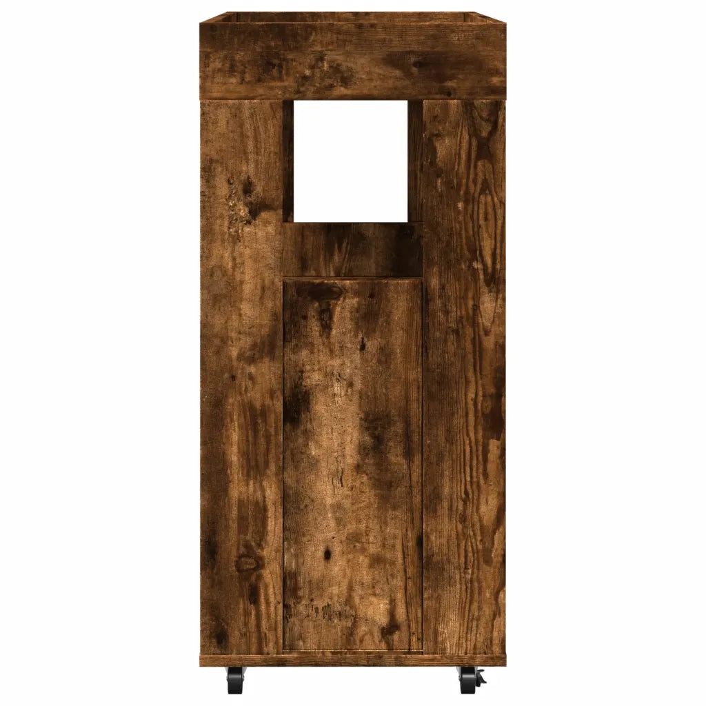 Carrello Bar Rovere Fumo 60x39,5x89 cm in Legno Multistrato 848273
