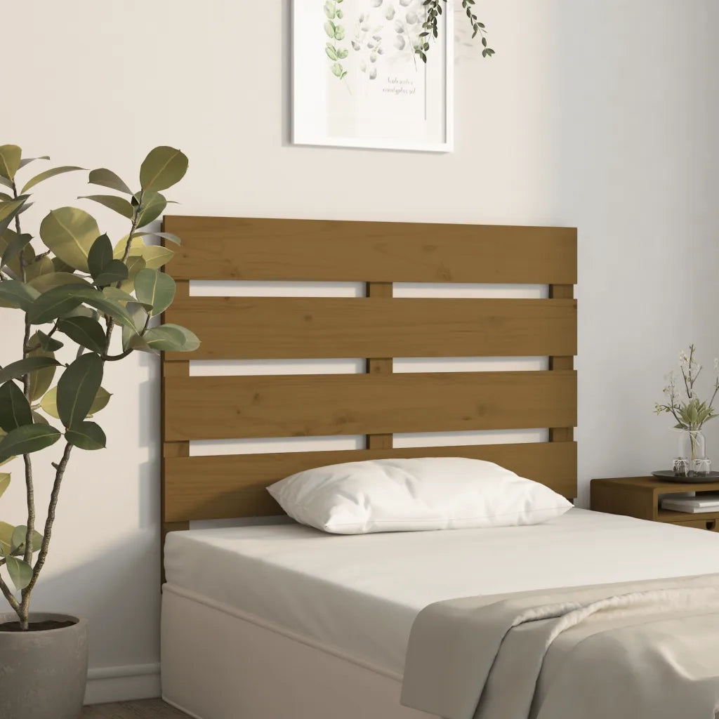 Testiera Marrone Ambra 100x3x80 cm in Legno Massello di Pino 821335