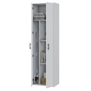 Strevi, Armadio Multiuso 2 Ante 2 Ripiani, 40x206h cm Bianco
