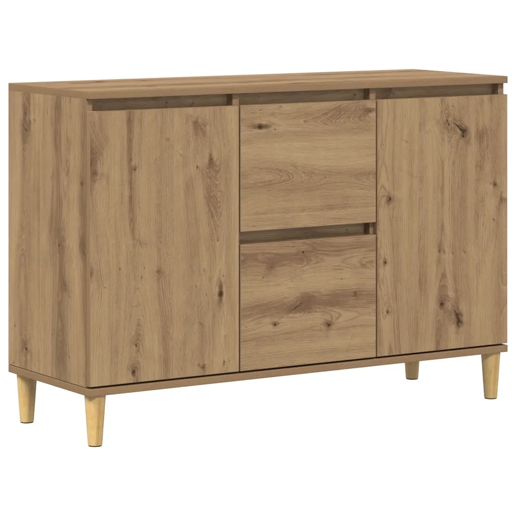 Credenza Rovere Artigianale 102x35x70 cm in Legno Multistrato 856485