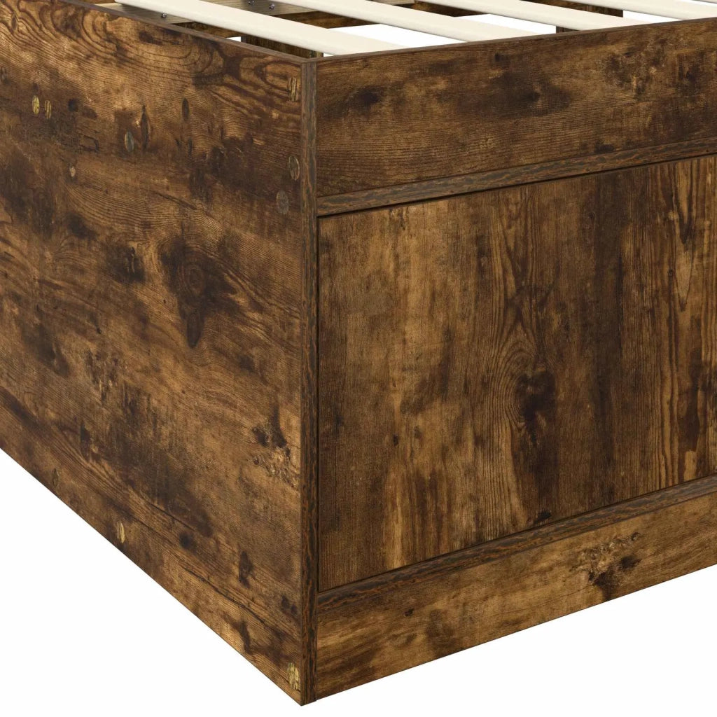 Telaio del letto con storage con porta Rovere Fumo 80 x 200 cm 3429495
