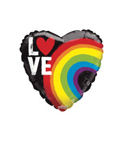Nonsoloinformatica Palloncino Cuore Love Arcobaleno 18" Mylar