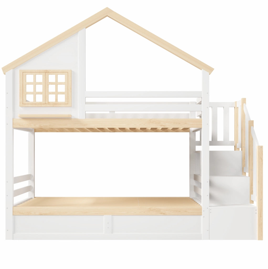Letto a castello 90x200 cm con vano contenitore idraulico