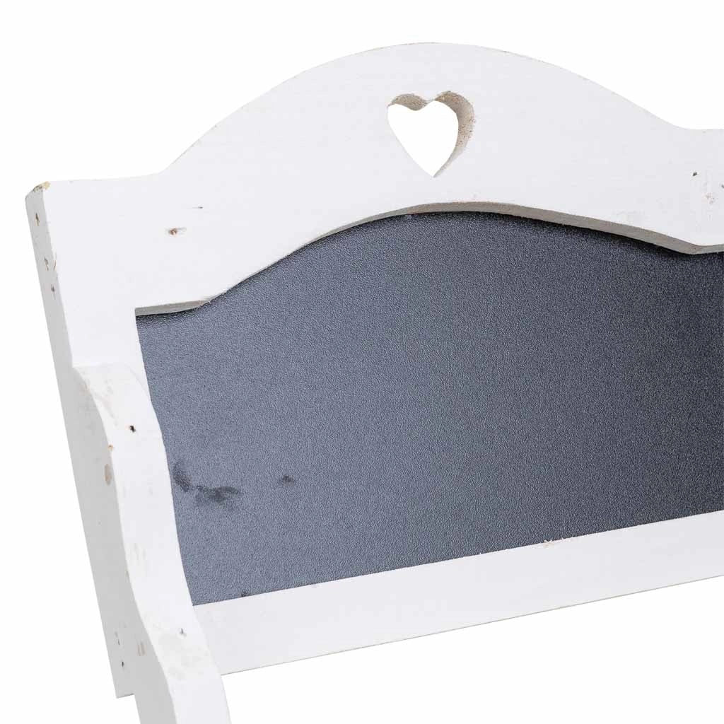 Cesto in legno con bordo bianco 26x16x43h
