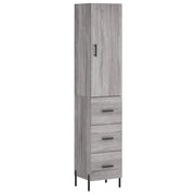 Credenza | Madia | Buffet da pranzo | Armadio da pranzo Grigio Sonoma 34,5x34x180 cm in Legno Multistrato