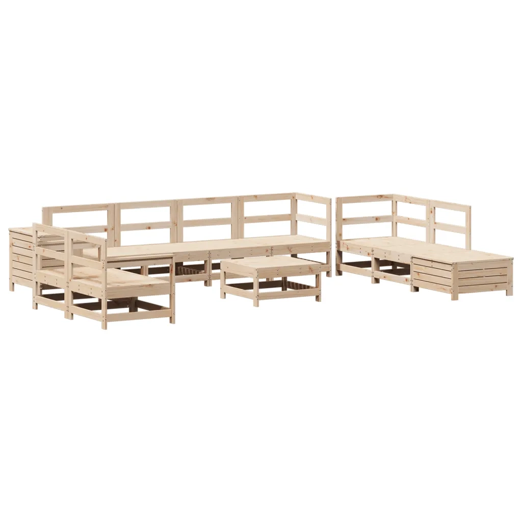Set Divani da Giardino 11 pz in Legno Massello di Pino 3250628