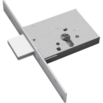 SERRATURA METALLO INFILARE 2051 SECUREMME  B.Q ZINC F.MM 25 F.SAGOM M3 H.MM 82 E.MM 70