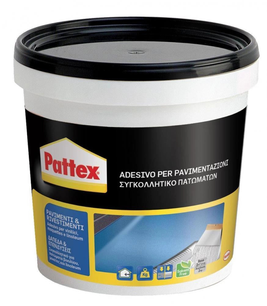 COLLA ADESIVO PATTEX PAVIMENTI & RIVESTIMENTI KG 5 GOMMA MOQUETTES SUGHERO