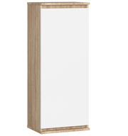 Armadietto a parete con ante strette AKORD W40 Sonoma Quercia 40 cm 1 anta inserto frontale Bianco 40x30x99 cm