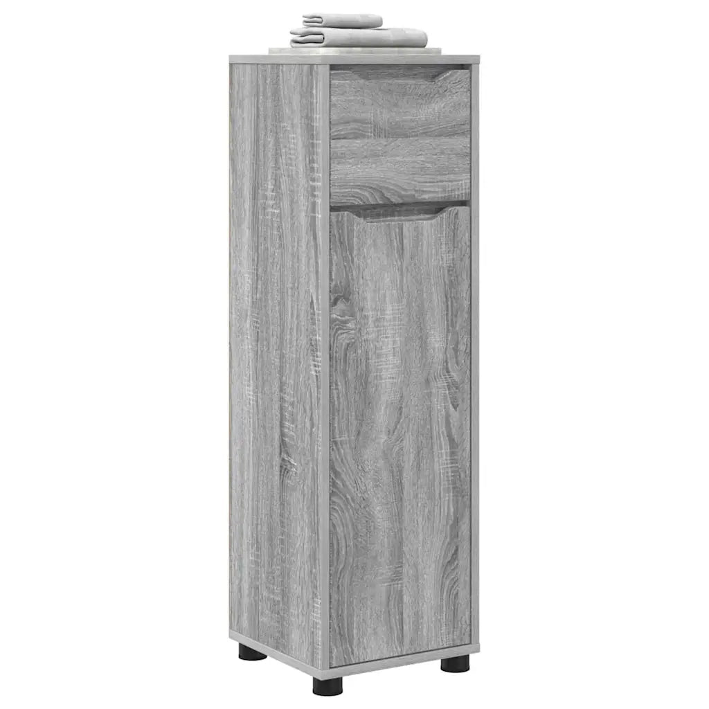 Mobile da Bagno con cassetto Grigio Sonoma 30,5 x 30 x 101 cm 888743