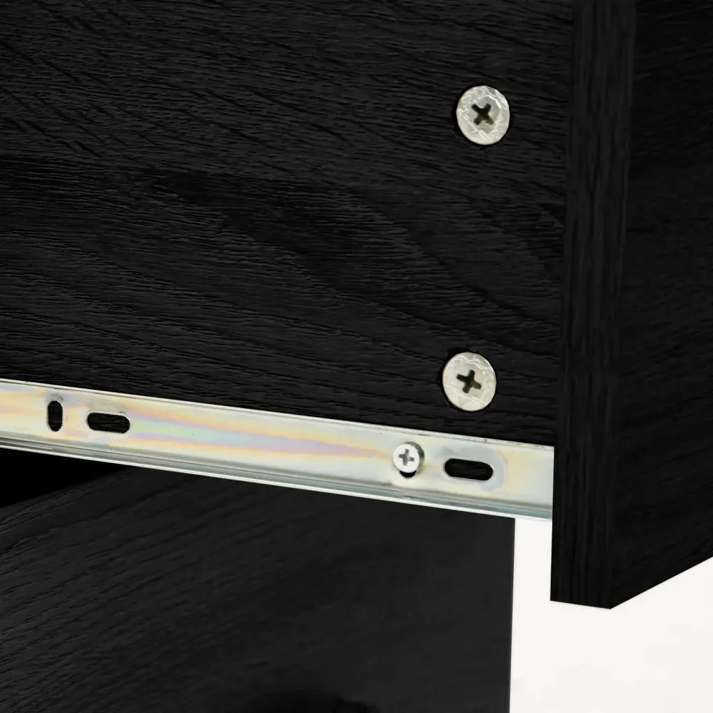 Set Mobili da Bagno | Armadio da bagno 5 pz Nero in Legno Multistrato