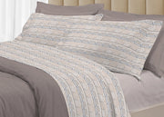 Completo Lenzuola Letto 100% Cotone Italy 3027 Disegno Henry - Singolo - Beige