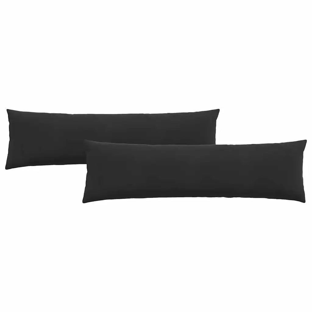 Cuscini da Divano 2 pz | Cuscini per sedie Nero 145 x 40 cm Tessuto in Cords