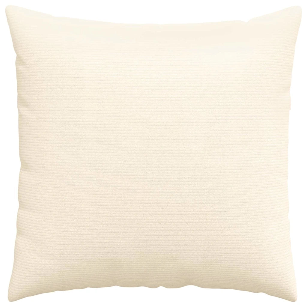 Cuscini da Divano 2 pcs Crema 80 x 80 cm Tessuto in Cords
