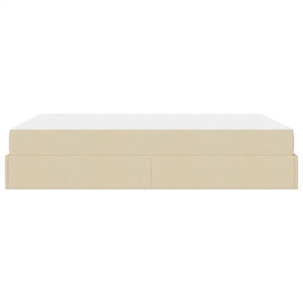 vidaXL Struttura del letto Crema 140 x 200 cm Tessuto