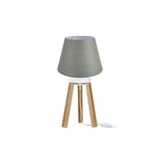 Lampada da tavolo treppiede rovere e paralume colore verde PIKORO2638