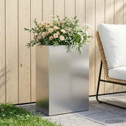 Vaso da giardino Argento 50 x 40 x 75 cm Acciaio Inox 8005674