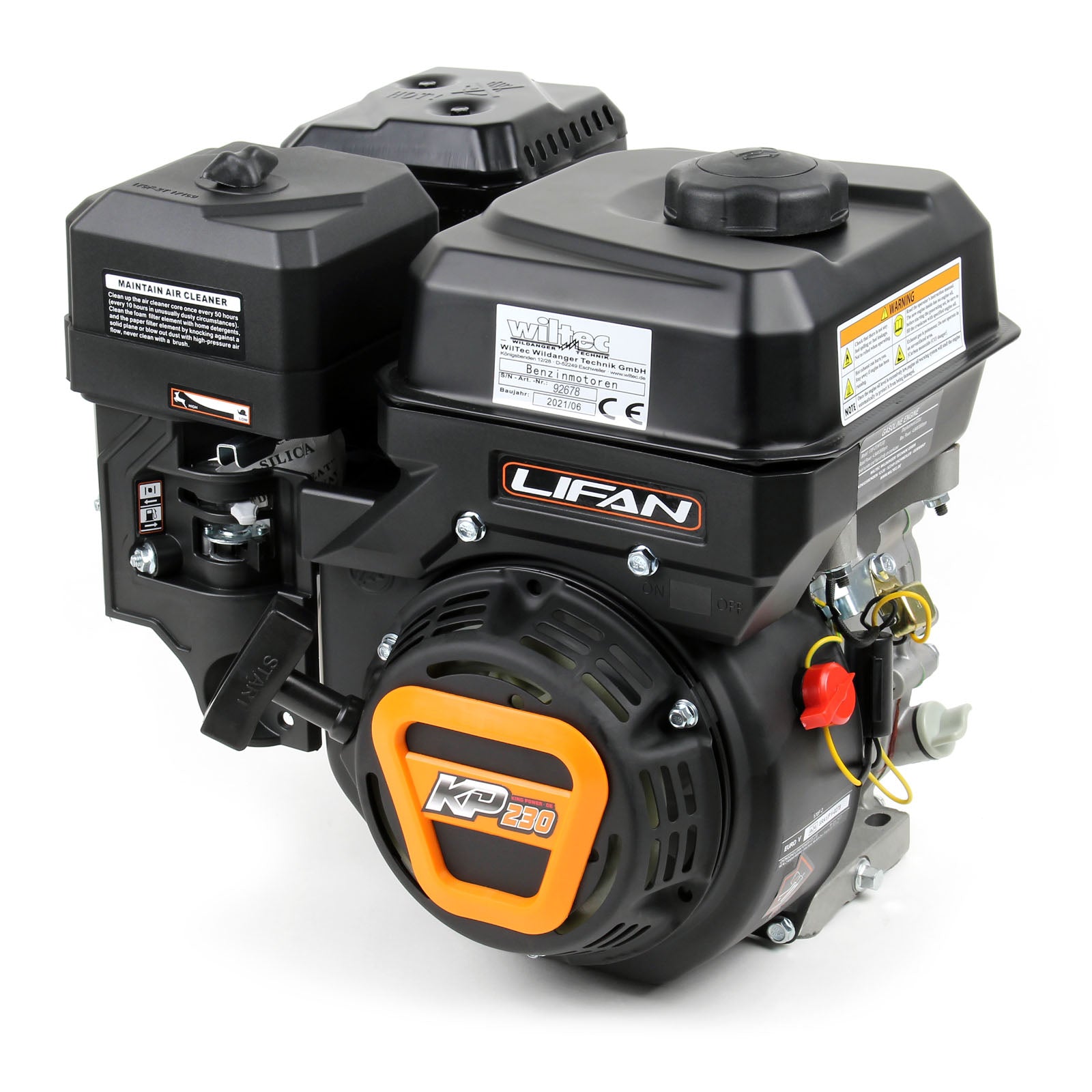 LIFAN KP230 Motore a benzina 19,05mm con 6,5CV a 1 cilindro per piastre vibranti e macchine edili