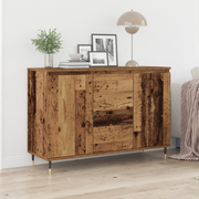 Credenza con porte e cassetti in legno vecchio 101,5x35x70 cm