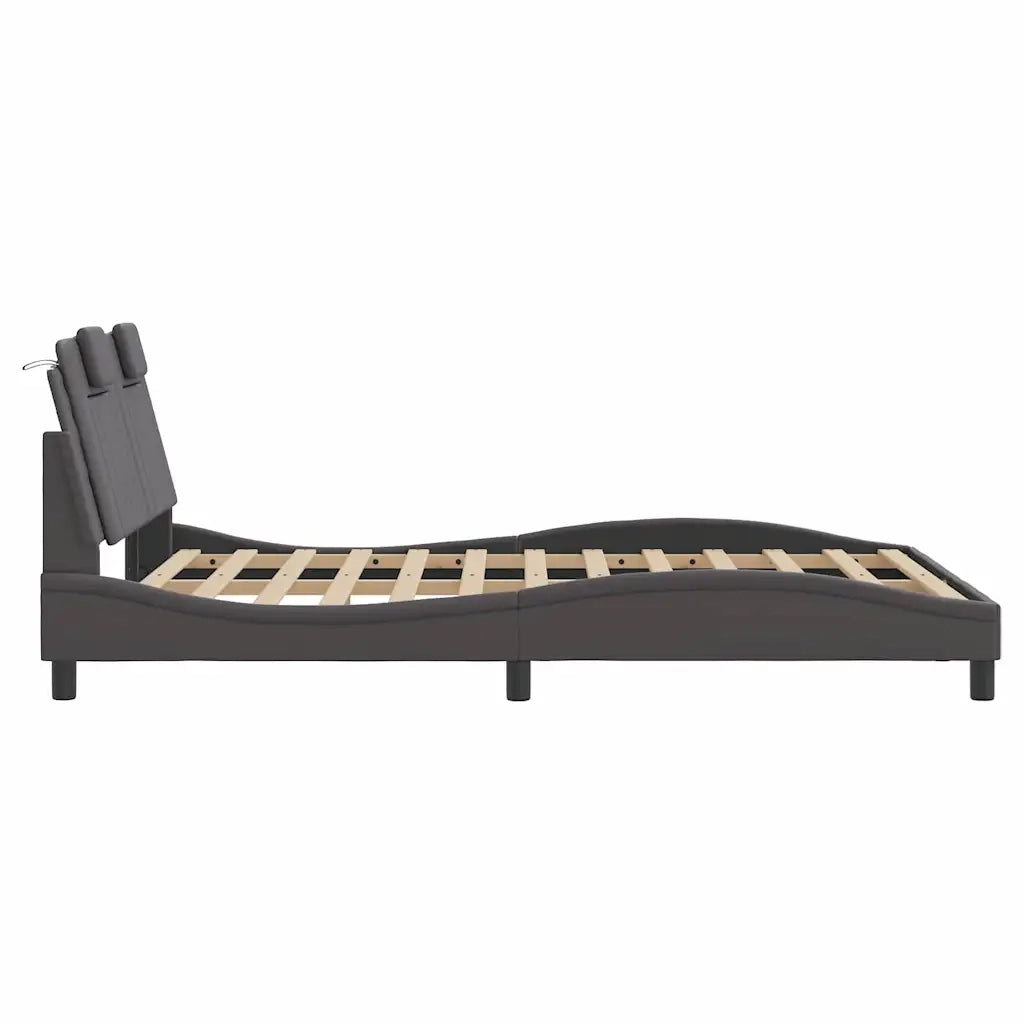 Giroletto Viana senza Materasso Crema 140x190 cm in Similpelle