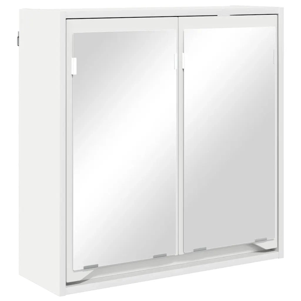 Set di mobili per il bagno 4 pcs Bianco Legno multistrato
