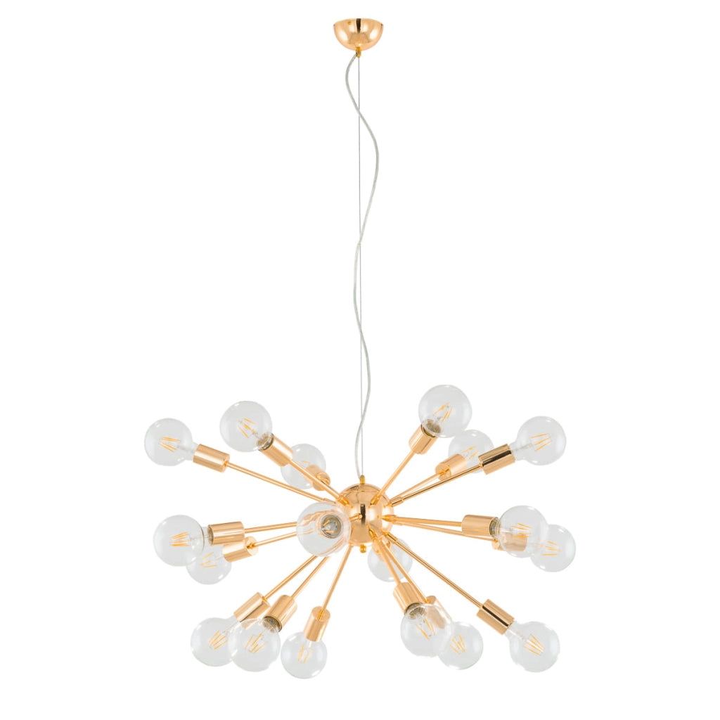 Lampadario Italux Theo industriale oro 18xE27 Ø64cm