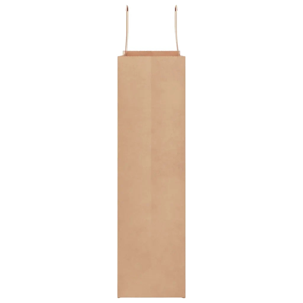 Sacchetti di Carta 250 pz con Manici Marrone 32x12x42 cm