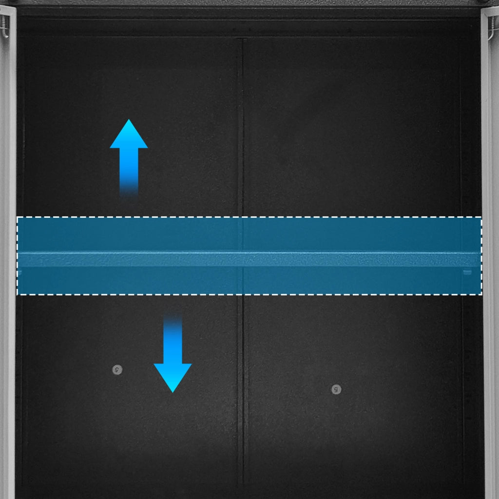 Armadio in metallo per garage con ruote, 75 x 42 x 88 cm, chiudibile, per utensili e uso multifunzione