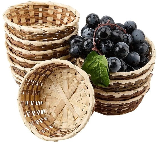 Set di 12 contenitori di conservazione in bambù artigianali