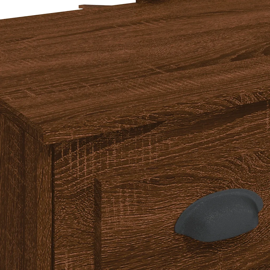 Toeletta con Luci LED Rovere Marrone 90x42x132,5 cm
