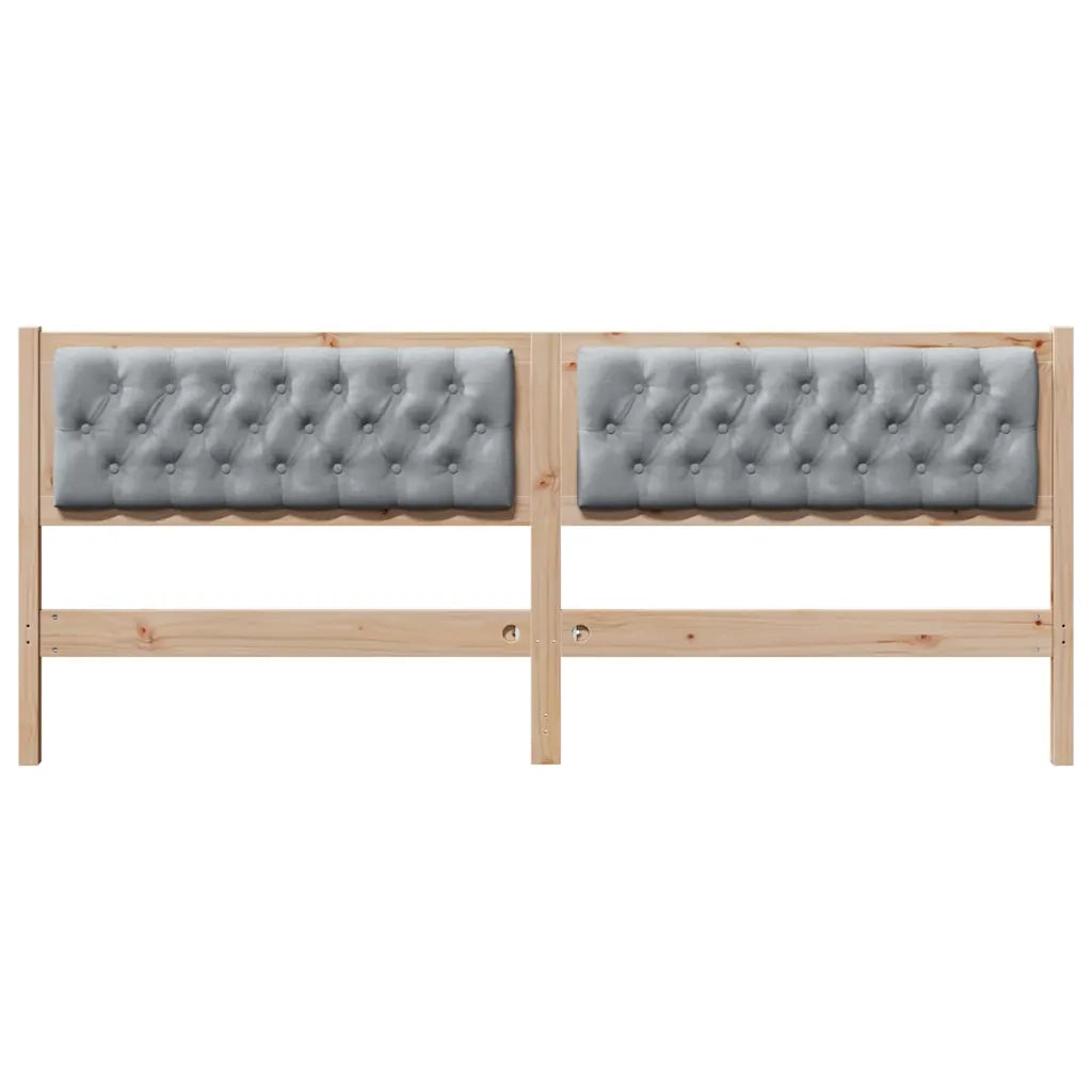 Testiera | Testata Marrone e grigio chiaro 200 cm Legno di pino massello