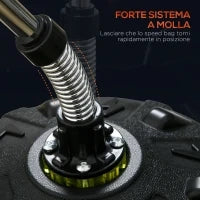 Punching Ball da Terra con Base Riempibile e Ventose, Altezza Regolabile da 147-165 cm, Nero