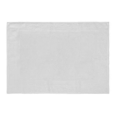 Tappeto scendi doccia 100% cotone in colore bianco 45x65 cm