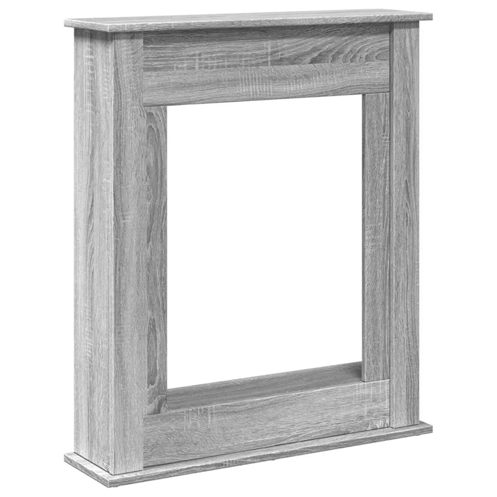 Cornice per Camino-Rivestimento per Camino Grigio Sonoma 75x20x87,5 cm in Truciolato
