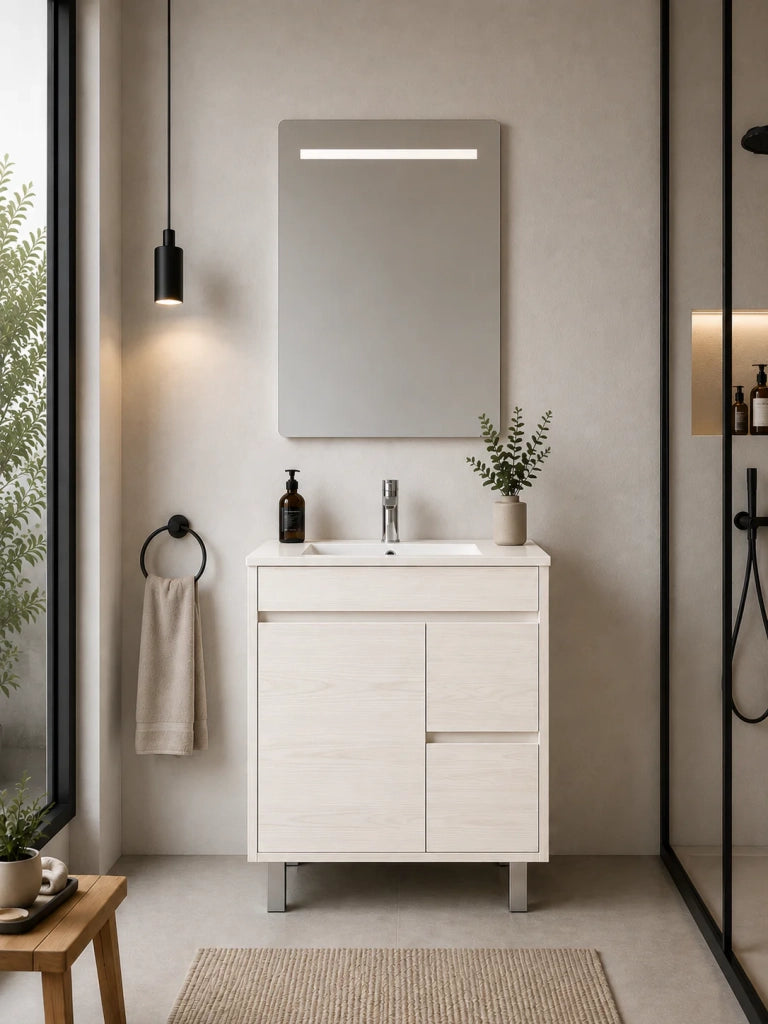 Mobile bagno con lavabo ORIGENBATH ISQUIA senza specchio 60x35 cm bianco nordico