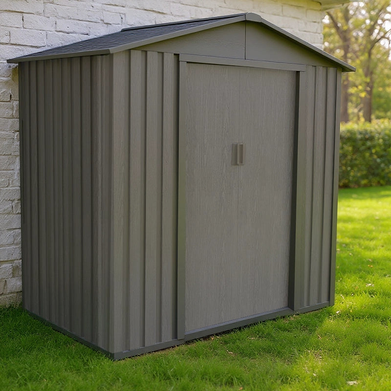 Casetta da giardino in metallo - LEGNO VECCHIO - 2,4 mÂ²