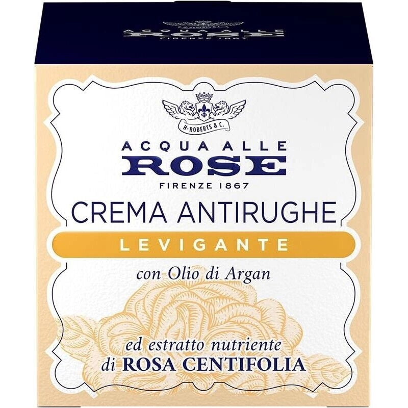 ACQUA ALLE ROSE CREMA VISO ANTIRUGHE LEVIGANTE CON ESTRATTO NUTRIENTE DI ROSA CENTIFOLIA E OLIO DI ARGAN 50 ML
