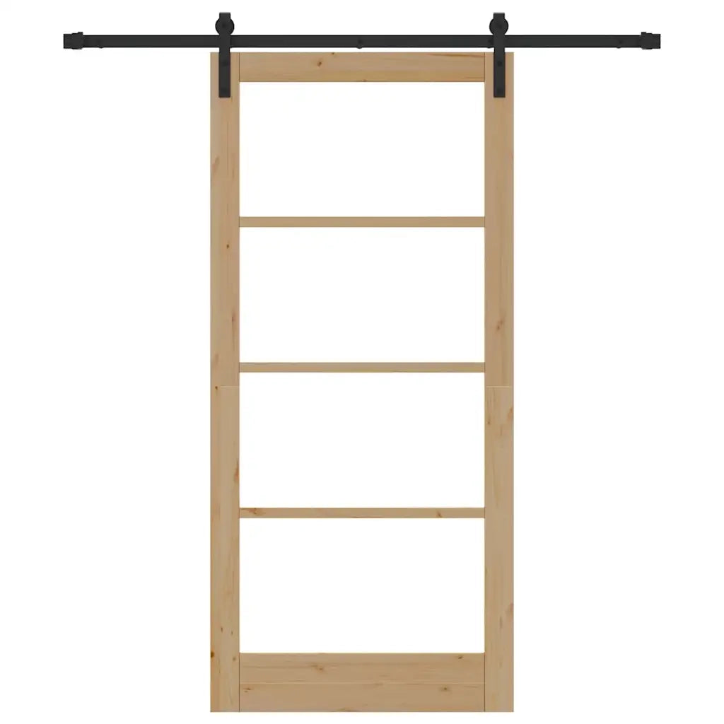 Porta scorrevole ORKDAL Naturale e Nero 93 x 202 cm 3331839