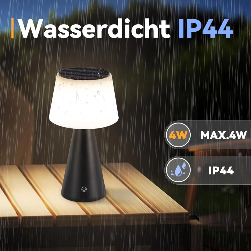 ZMH Lampada da tavolo LED wireless solare batteria moderna dimmerabile per soggiorno giardino comodino