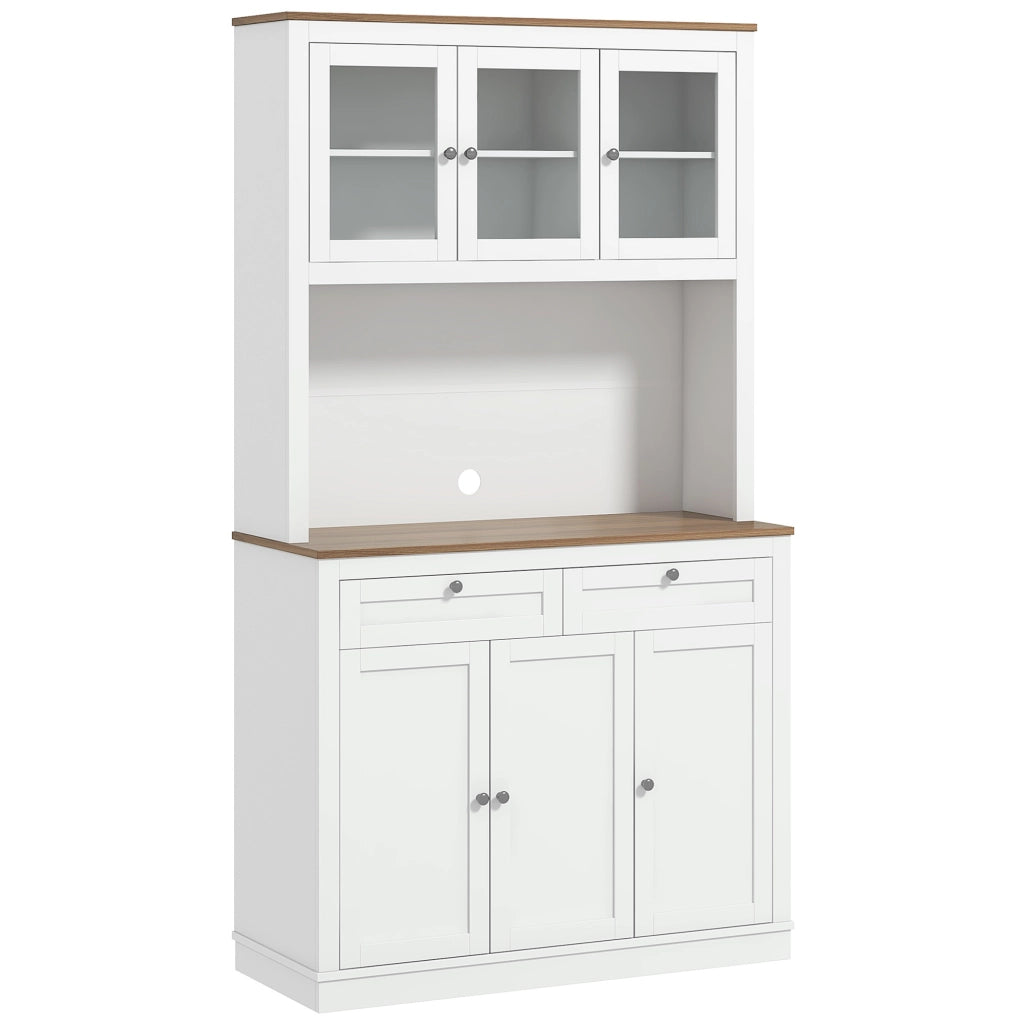 Armadio da cucina con ante e cassetti ¨C zephmum ¨C 100x40x180 bianco