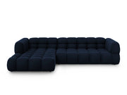 Cosmopolitan Design - Divano angolare modulare sinistro "Sky" 4 posti in velluto blu reale 