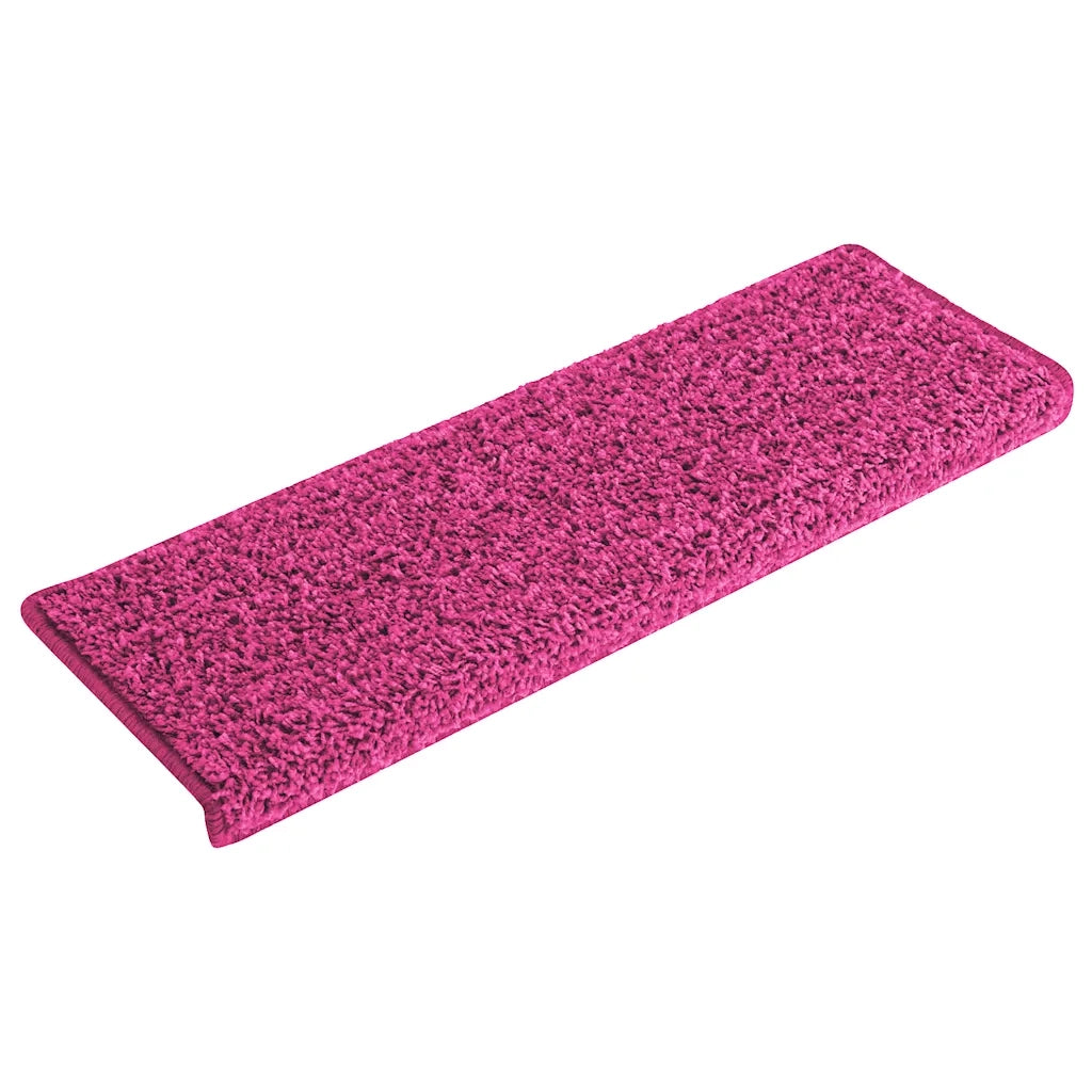 Tappetini per scale 30 pz 65x21x4 cm Rosa Bordo rettangolare