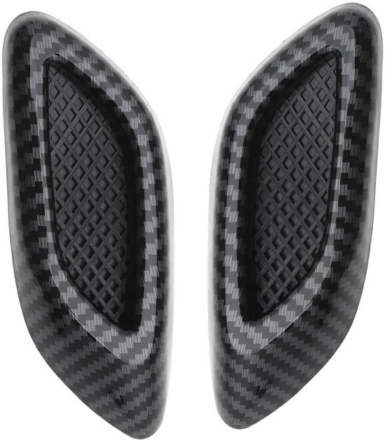 Copertura di Ingresso di Ventilazione per Auto - 1 Paio - Materiale ABS - Stile Fibra di Vetro - Decorazione per Auto - Utilizzo Universale - Leggero e Duraturo - Etichette per Auto