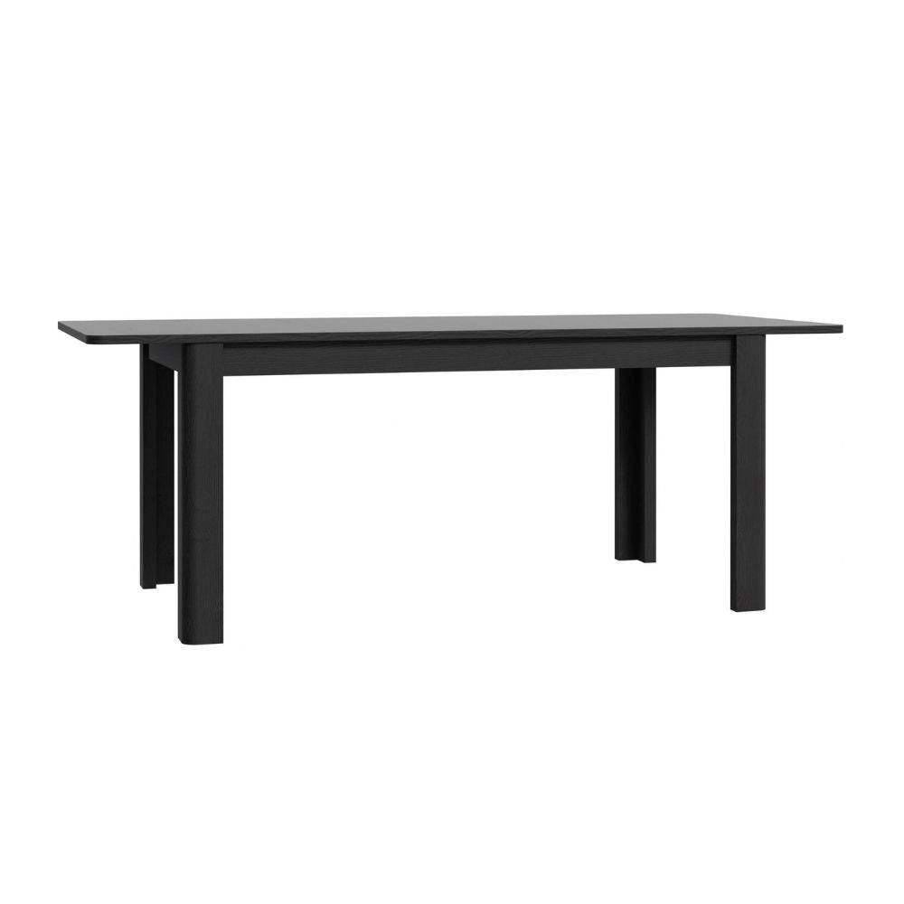 Tavolo rettangolare allungabile Mono Core 160/206 cm con allunga centrale colore nero